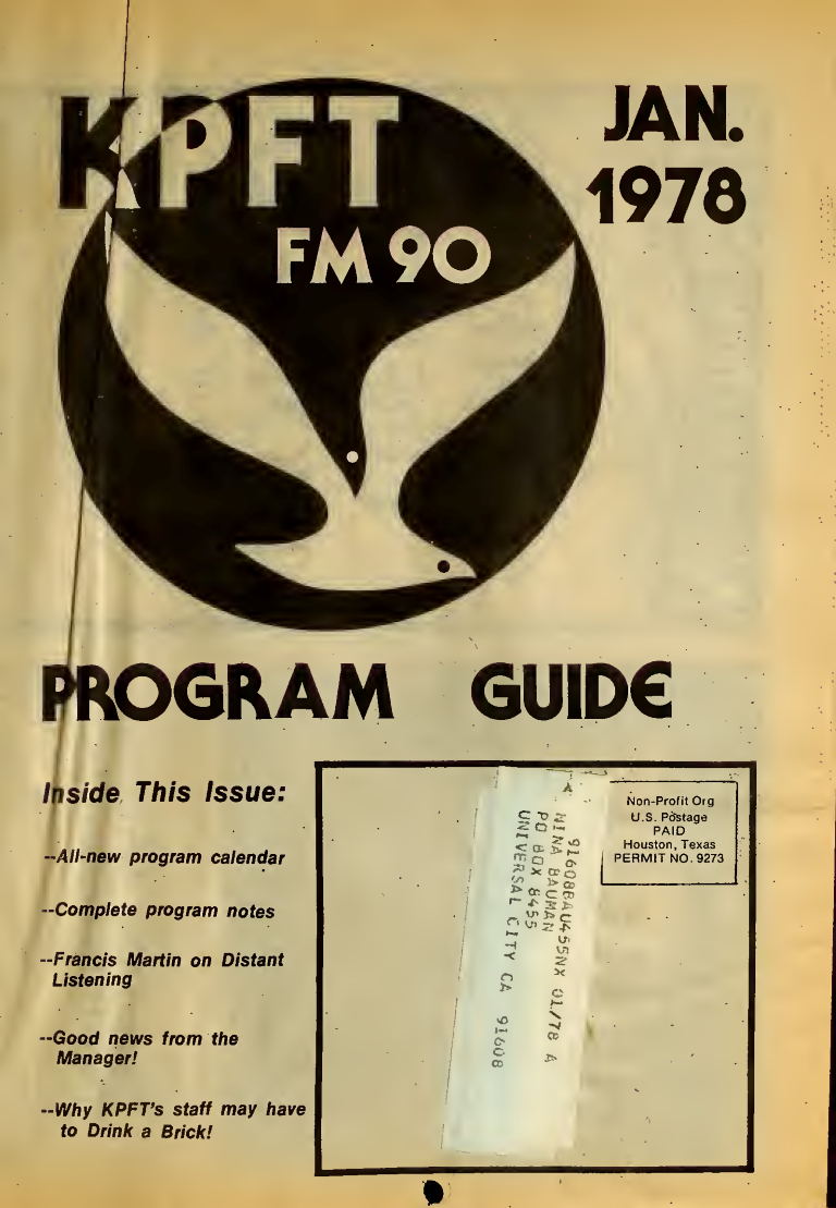 Cover of Jan 1978 Folio