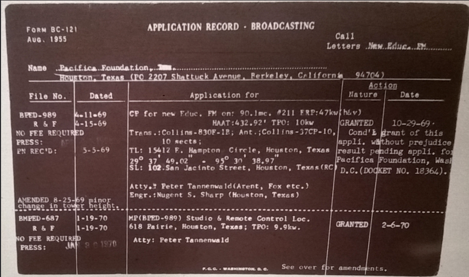 1969 FCC ID Card