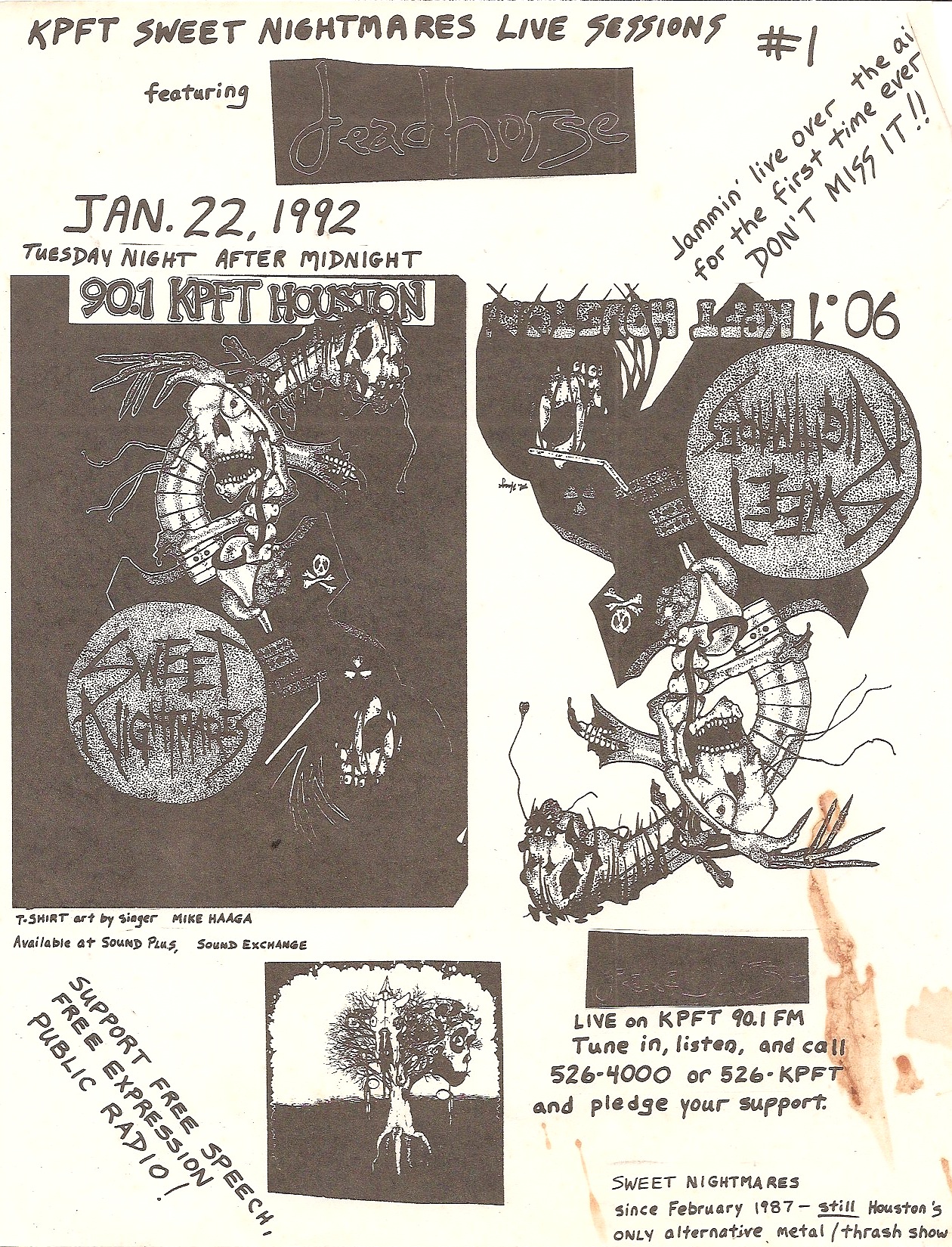 Jan 1992 Deadhorse Live In Studio Poster