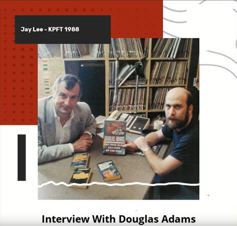 Jay Lee And Douglas Adams in 1988